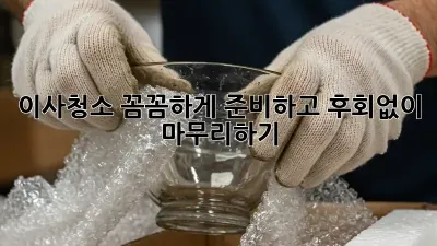 이사청소, 꼼꼼하게 준비하고 후회없이 마무리하기