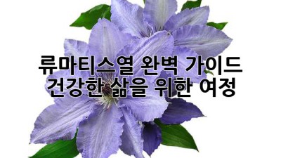 류마티스열 완벽 가이드: 건강한 삶을 위한 여정